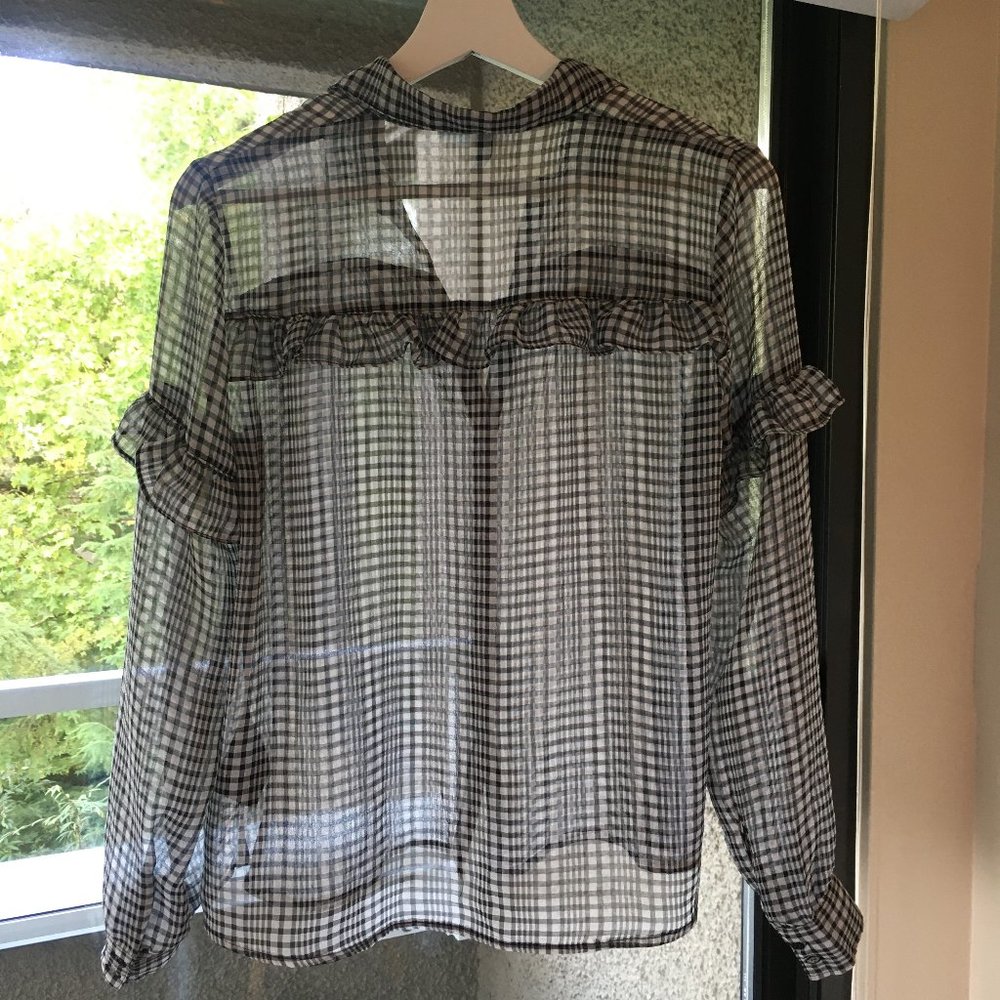 H&M Checked Ruffle Blouse - Picture 3 of 4